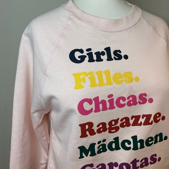J. Crew Pink Pullover Sweatshirt French Terry Size Small - Picture 5 of 10